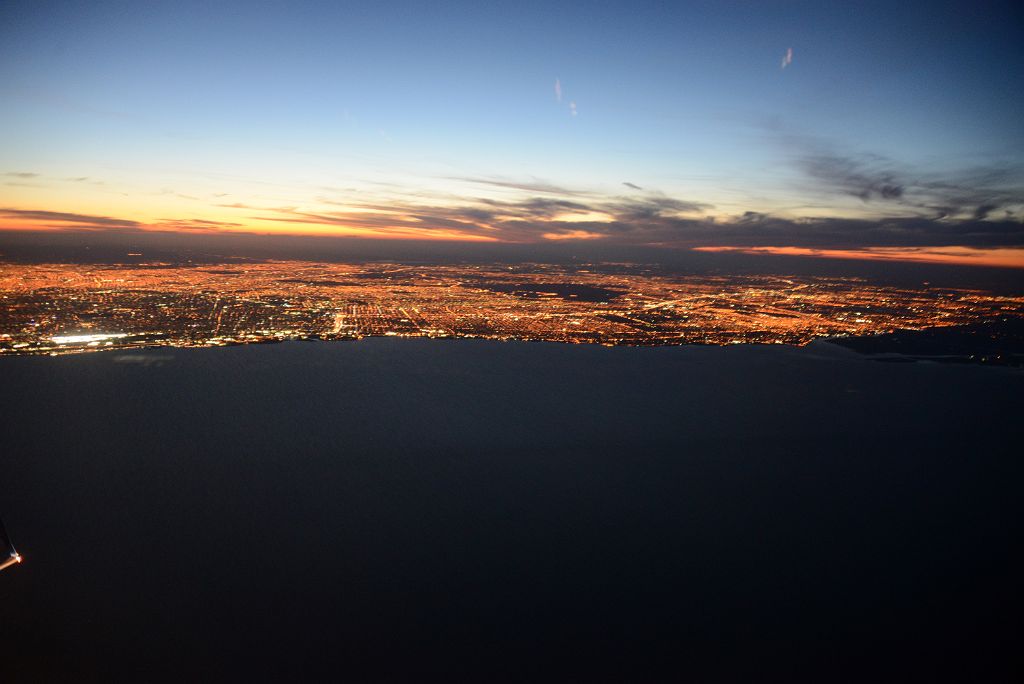 06 Buenos Aires And Rio de la Plata After Sunset From Airplane After Taking Off From Aeroparque Internacional Jorge Newbery Airport